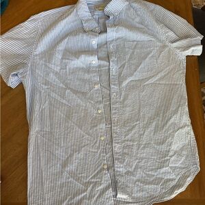 J. Crew Light Blue Striped Casual Shirt